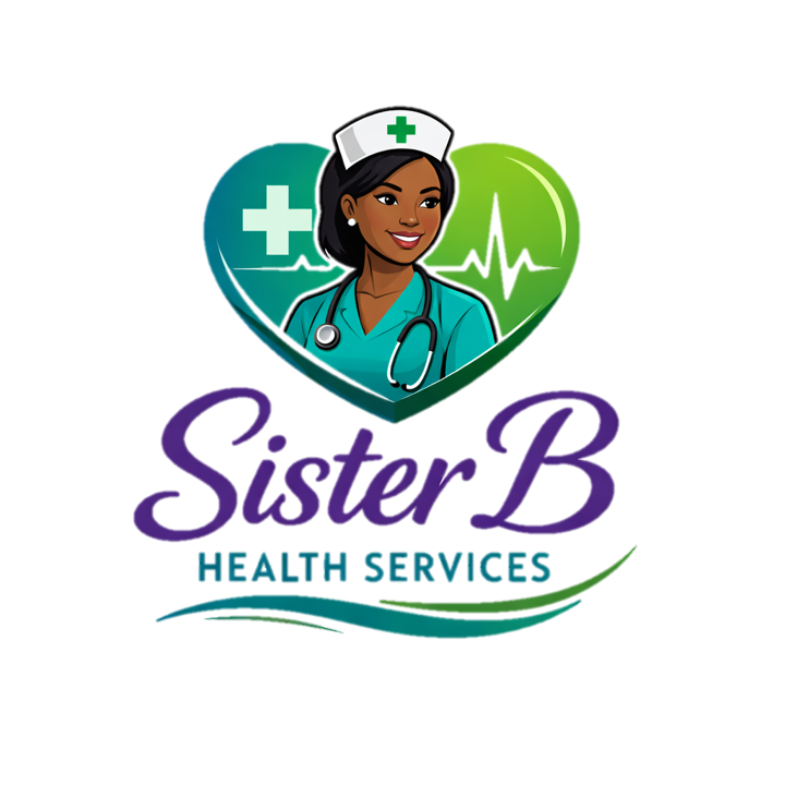 SisterB Health Services — Brand Identity — Logo, colour system and brand assets for a nursing practice.